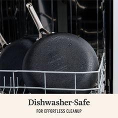 dishwasher - safe for effortless clean up with black pots and pans