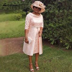 Elagent Tea Length Mother of the Bride Dress Groom Lace - ROYCEBRIDAL OFFICIAL STORE Wedding Dresses For Matrons, Matron Dresses Outfit, African Print Dresses For Church, Brides Mom Dress, Mother Of Groom Outfits, Mother Of Bride Outfits, African Dresses Modern, Afrikaanse Mode, African Wear Dresses