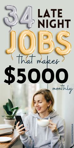 woman working from home (night jobs and evening jobs) Night Jobs, Working Nights, High Paying Jobs, Earn Extra Income, Looking For People, Remote Jobs