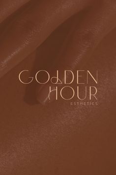 an image of a book cover with the title'golden hour'in gold and brown