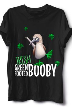 Cool Irish variant of that well known blue-footed booby, your humorous Ireland step dancers apparel. Funky dance, bird lover. A drawing of the funniest sea bird. Go get your green top hat, pet your favorite dabbing leprechaun and get shamrocked today! A cool dancers gift or present for true lucky Irish pub party people. Your greenish heart, a shamrock soul, nice dark beer, Irish dancing, shenanigans and green-footed boobies! True oirish taste, laddie, sure look it! Green Top Hat, Pub Party, Irish Dancing, Dark Beer, Dancer Gift, Dancers Outfit, St Patrick's Day Gifts, Irish Pub, Irish Dance