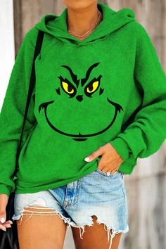 Casual Print Split Joint Hooded Collar Tops How To Draw Hoodies, How To Fold Hoodies, Custom Hoodies Ideas, Hoodies Aesthetic, Matching Hoodies, Hoodie Green, Hoodie Outfit, Cool Hoodies, Custom Hoodies