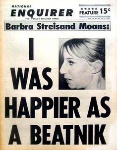 an old newspaper with the words i was harper as a beatnik in black and white