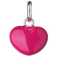 LINKS OF LONDON HOT PINK HEART CHARM £45 Hot Pink Heart, Bracelet Stand, Charms For Bracelets, Links Of London, Heart Red, Sterling Silver Charms, Shabby Chic Pink, Discount Jewelry, Enamel Charms