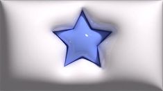 a blue star is shown in the middle of a white background with some light coming from it