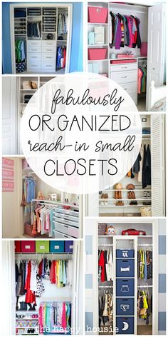 an organized closet with lots of clothes and other things to put in the closets