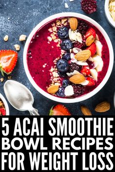 Acai Smoothie Recipe, Acai Berry Smoothie, Acai Smoothie Bowl Recipe, Acai Bowl Recipe Easy, Colorful Cups, Acai Bowl Recipe, Bowl Recipes Easy, Easy Healthy Smoothie Recipes