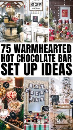 75 Warm-Hearted Christmas Hot Chocolate Bar Ideas Rustic Hot Chocolate Bar Ideas, Christmas Coffee And Hot Chocolate Bar, Cocoa Bar Station Party, Hot Chocolate Bar Small Space, Hot Chocolate Bar For Home, Hot Chocolate Bar Display, Fall Hot Chocolate Aesthetic, Hot Chocolate Bars For Christmas