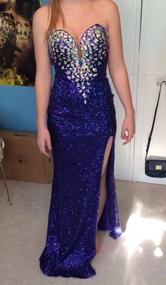 Royal Blue Evening Gown, Modest Prom Gowns, Blue Sequin Prom Dress, Sequin Prom Dresses Long, Sparkle Prom Dress, Dress Sparkle, Prom 2015, Prom 2014, Prom 2016