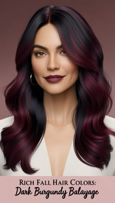 Stunning Fall Hair Colors Dark Espresso Brunette Waves for Autumn 🍁 Balayage Burgundy, Espresso Brunette, Rich Hair Color, Burgundy Balayage, Mom Hair, Flavored Coffee