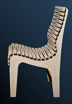 a wooden chair that is shaped like a giraffe