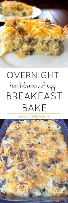 overnight breakfast bake with egg and sausage