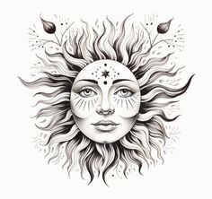 Sun Tattoo - Illuminate your skin with the power of the sun Hard Tattoos, Sun Vector, Ink Master, Wood Burning Patterns, Sun Tattoo, Treasure Maps, Stencil Designs, Eps Vector, Die Hard