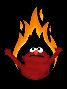 an image of a cartoon character on fire