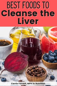 If you want to support your liver and its natural detoxification abilities, here is a list of the best foods that cleanse the liver. These healthy foods are naturally cleansing and supportive of your best health. Click through to get the full list of healthy foods that can support prevention of fatty liver or other types of liver disease naturally! Liver Cleansing Foods, Liver Detox Recipes, Cleanse The Liver, Clean Liver, Real Food Diet, Liver Recipes