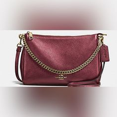 Reposhing This Item I Purchased From @Dawn_ofthe_dead. Loved It, But Ready To Rotate For Something New. Questions? Leave A Comment Below! Bags Coach, Metallic Leather, Red Gold, Coach Bags, Something New, Crossbody Bags, Carry On, Bag Lady, Red