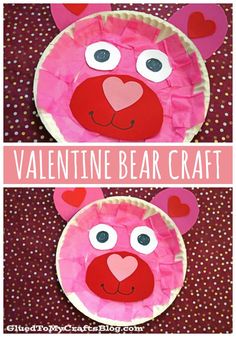 paper plate valentine bear craft for kids to make