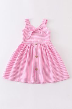 Pink Vertical Striped Summer Dress, Pink Vertical Stripe Summer Dress, Playful Striped Summer Dresses, Striped Cotton Sundress For The Beach, Pink Cotton Summer Dress, Striped Cotton Summer Sundress, Pink Sundress For Summer, Cute Striped Cotton Dress, Pink Cotton Spring Dresses