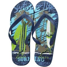 Norty - Men's Graphic Flip Flop Thong Sandal, Head to the pool or beach in these comfortable flip flops, Traditional thong straps, 1/2 inch cushioned platform, Graphic prints on top of footbed, Man Made Materials, Made in China, #41387 Size: 10 D(M)US.  Color: Blue.  Gender: male.  Age Group: adult. Comfortable Flip Flops, Blue Sandals, Beach Pool, Blue Gender, Us Navy, Mens Sandals, Thong Sandals, Men's Casual, Flip Flop