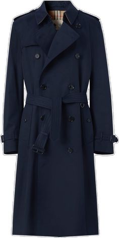 Business Pea Coat With Belted Cuffs, Formal Blue Belted Outerwear, Luxury Navy Outerwear With Lapel Collar, Business Pea Coat With Belted Cuffs And Lapel Collar, Classic Office Pea Coat With Belted Cuffs, Blue Winter Outerwear With Belted Cuffs, Belted Long Pea Coat For Business, Luxury Blue Double-breasted Outerwear, Luxury Business Outerwear With Belted Cuffs