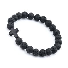 Lava Rock Stone Beaded Bracelet Jesus Cross Christian Material: Stone Bead Size: 8mm (made up of 21 beads) Bracelet Length: 7-8 inches (stretchable) D E S I G N • B E N E F I T S Rest assured the beaded bracelet with cross you receive will be in perfect condition as it is inspected before labeling as “perfect to sell”. This christian cross bracelet's style is one of the most beautiful designs we have ever done and since it is handmade, every bracelet is unique. Each bracelet is professionally ha Hand-strung Lava Stone Bracelets, Casual Lava Stone Jewelry With 8mm Beads, Casual Lava Stone Beaded Bracelets, Casual Beaded Lava Stone Bracelets, Casual Hand-strung Lava Stone Beaded Bracelets, Casual Rosary Bracelet With 8mm Beads As Gift, Adjustable 8mm Lava Stone Beaded Bracelets, Casual Hand-strung Lava Stone Bracelets, Casual Stretch Bracelet With 8mm Lava Stone Beads