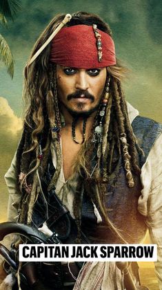 johnny depple as jack sparrow in pirates of the carraige movie poster