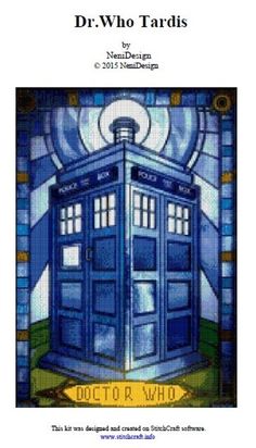 the tardish from doctor who cross stitch pattern