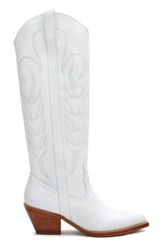 Step out in style with the MATISSE Agency Western Boot. Crafted from genuine leather and featuring a stitch detail, this stylish knee-high boot provides a snug fit with a zipper closure and a padded insole for comfort all day long. The rugged manmade outsole ensures durability and a great grip on any surface. White Western Boots, Pointed Toe Boots, Leather Boot