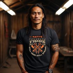 Native Pride Still Here Still Strong Shirt Choose Color Unisex Heavy Cotton Tee Native American No side seams mean there are no itchy interruptions under the arms  .: Made with medium fabric (5.3 oz/yd² (180 g/m consisting of 100% cotton .: The tear-away label means a scratch-free experience .: Made using 100% US cotton that is ethically grown and harvested. Gildan is also a proud member of the US Cotton Trust Protocol ensuring ethical and sustainable means of production. This blank tee is certified by Oeko-Tex for safety and quality assurance. Native American Projects, Native Pride, Native American Indians, American Indian, Choose Colors, Quality Assurance, Festival Season, Heavy Cotton, Cotton Tee