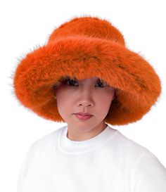 PRICES MAY VARY. One size fits most. There are two fine strings inside the hat that you can pull together and tie to make it a perfect fit for your head. The bucket hat is made of long pile faux fur, which is really soft, thick, warm and stylish. Compared with a regular bucket hat, we made the brim much wider and thicker. The brim is also floppy and wired, so you can shape it any way up or down. This fluffy hat keeps your head and ears very warm in cold weather, is perfect for staying cozy while