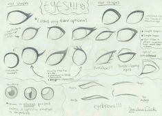 a drawing of how to draw eyes