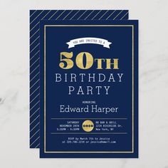 the 50th birthday party card is shown