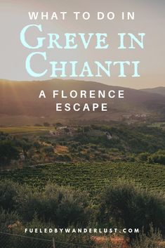 the words, what to do in grieve in chianti as seen from above