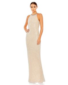 Sheath Gown, Halter Gown, Unique Prom Dresses, Sleeveless Gown, Mom Wedding, Designer Prom Dresses, Prom Designs, Column Gown, Beaded Neckline