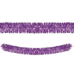 purple tinsel brushes on white background