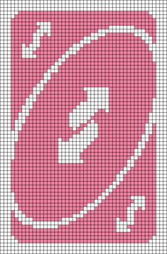 a pink and white cross stitch pattern with the letter s on it's side