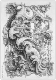 Drawing by Mikhail Riabtsovski Rrr. Modern Interpretation of the Baroque style. Art 2020 1. Baroque Art Drawing, Baroque Drawing, Engraving Patterns, Drawings With Meaning, Art Baroque, Art Alevel, February 1st, Dog Sketch, Baroque Art