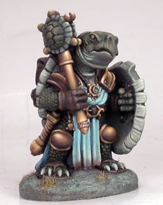 Miniatures Painting - Steady Hands, Squinty Eyes - The Something Awful Forums Fantasy Tortoise, Tortle Cleric, Tortle Dnd, Anthropomorphic Animals, Dnd Minis, D&d Minis, Miniature Gaming, Fantasy Figures, D&d Miniatures