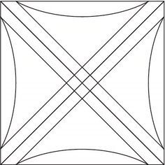 a square with intersecting lines in the middle