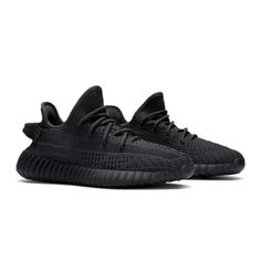 These Have Been Worn A Few Times And Stuck In Storage. Time To Say Goodbye! The Yeezy Boost 350 V2 'Black Non-Reflective' Emerges With An Almost-Monochromatic Look On Its Signature Construction. The Shoe's Upper Is Built With Primeknit, Finished In Black And Complemented By A Tonal Monofilament Stripe Through The Design. A Touch Of Red Brings Color To The Heel Loop, While Underfoot, A Boost Midsole Provides Cushioning. The Tpu Shell That Overlays The Midsole Continues Down Onto The Rubber Outsole For Traction. Black Yeezys, Yeezy Boost 350 Black, Yeezy 350 V2 Black, Black Yeezy, Yeezy 350 V2, Yeezy Boost 350 V2, Yeezy 350, Nike Shox, Yeezy Shoes