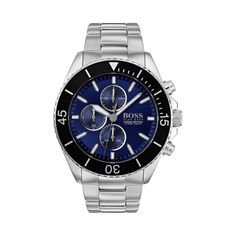 Hugo Boss Ocean Edition Mens Watch Mens Designer Watches, Everyday Watch, Black Ocean, Chronograph Watch Men, Boss Black, Fossil Watches, Boss Hugo Boss, Hugo Boss Man, Blue Steel