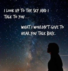 a person looking up at the stars in the night sky with a quote written on it