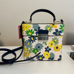 Perfect For Spring And Summer! Floral Pattern Brand New With Tags Style: “Parchment” Long Strap For Crossbody Yellow Box Bag With Dust Bag For Everyday Use, Yellow Box Bag With Detachable Handle, Yellow Top Handle Box Bag With Detachable Strap, Yellow Square Box Bag With Top Carry Handle, Yellow Crossbody Box Bag With Detachable Strap, Kate Spade Multicolor Spring Bags, Yellow Box Bag With Detachable Handle For Travel, Kate Spade Multicolor Travel Bag, Kate Spade Multicolor Tote Bag