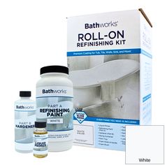 the bath works roll - on refinishing kit includes two bottles and one bottle