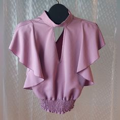 Charlotte Russe Women's Pink Top/Blouse Size Small (Never Worn) In Excellent Condition, No Flaws Or Defects Chic Purple Tops For Night Out, Chic Purple Top For Date Night, Elegant Purple Top For Day Out, Elegant Purple Tops For Date Night, Elegant Purple Top For Date Night, Purple Summer Tops For Date Night, Purple Tops For Summer Date Night, Purple Tops For Date Night In Summer, Summer Date Night Purple Tops