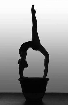 a person doing a handstand on top of a toilet