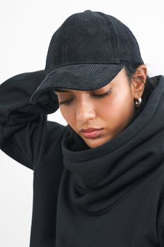 Minimalist, practical, and stylish, our Mason Corduroy Baseball Hat is pure streetwear-chic. In soft cotton cord fabric, she's got an adjustable back strap with velcro fastening to ensure the right fit, and her clean, laid-back aesthetic eschews any obvious branding or fussy details. For weekends, workdays, or 'don't wanna style my hair' days, Mason is a grab-and-go cap to complete your look.[SPLIT] Available in one size. Adjustable fit. Approximately 22.5" (56 cm) in circumference. 100% Corduro Everyday Corduroy Snapback Baseball Cap, Trendy Ribbed Cap, Adjustable Ribbed Cap, Everyday Fall Baseball Cap With Curved Brim, Everyday Corduroy Cap, Winter Corduroy Baseball Cap With Curved Brim, Urban Adjustable Baseball Cap For Winter, Everyday Fall Baseball Cap, Adjustable Cotton Baseball Cap For Winter