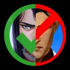 an image of two different avatars in the same circle