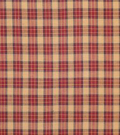 a red and beige checkered fabric