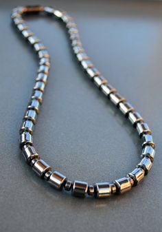 Special Sale  Just 20.00  Men's Barrel Bead by StellaMagnetica Men Necklaces, Mens Bracelet Designs, Magnetic Beads, Mens Beaded Necklaces, Blue Sapphire Necklace, Mens Fashion Jewelry, Bracelets Design, Magnetic Jewelry, Necklace Ideas